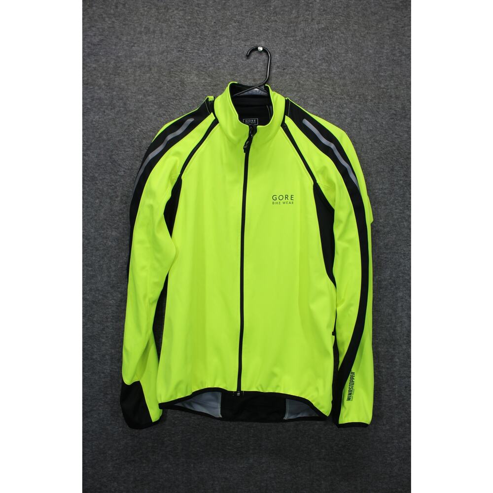 GORE Bike Wear Phantom Jacket Mens Medium Neon Yellow Windstopper